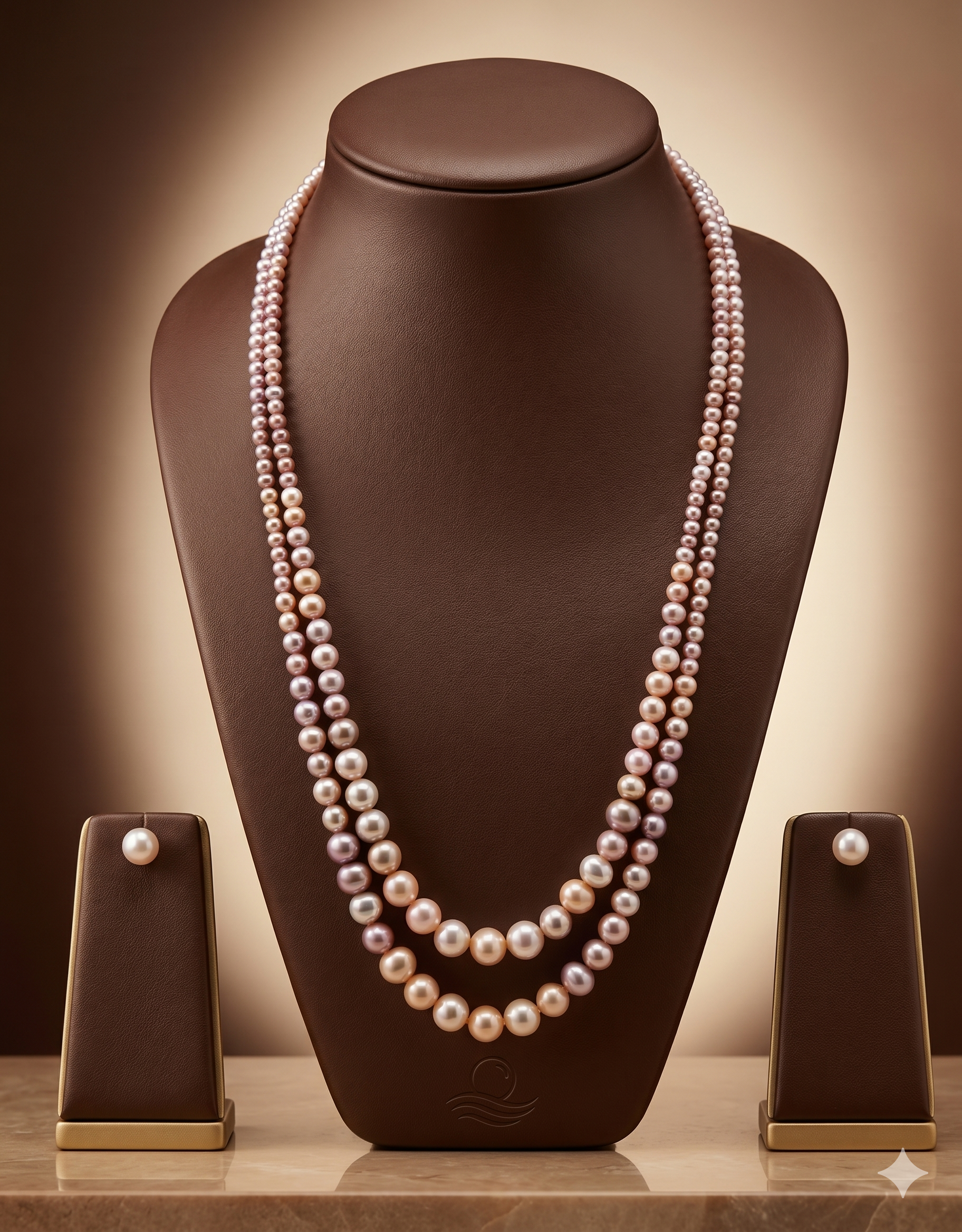 Two-Row Freshwater Pearl Necklace Set