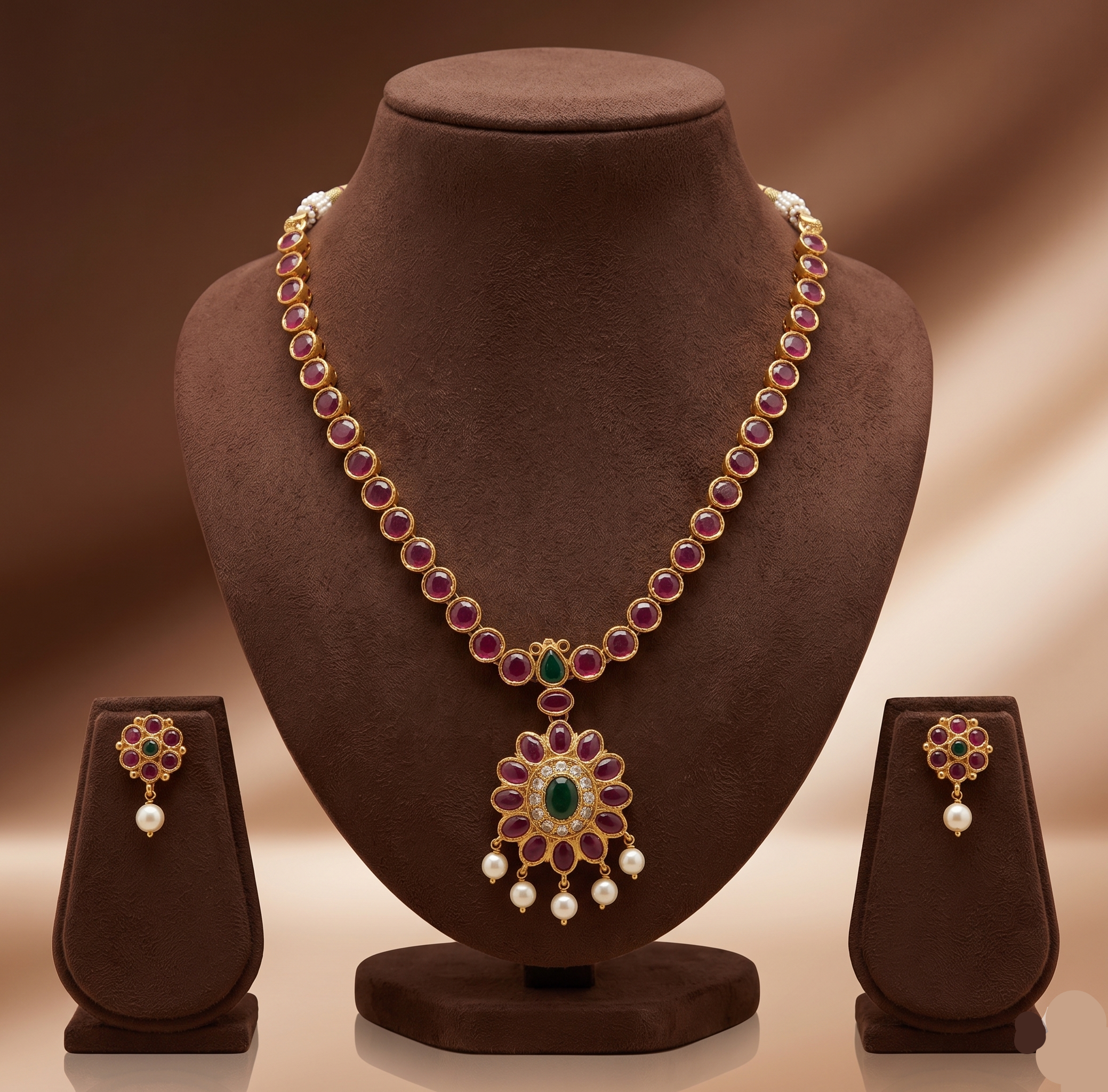 Red Necklace Set