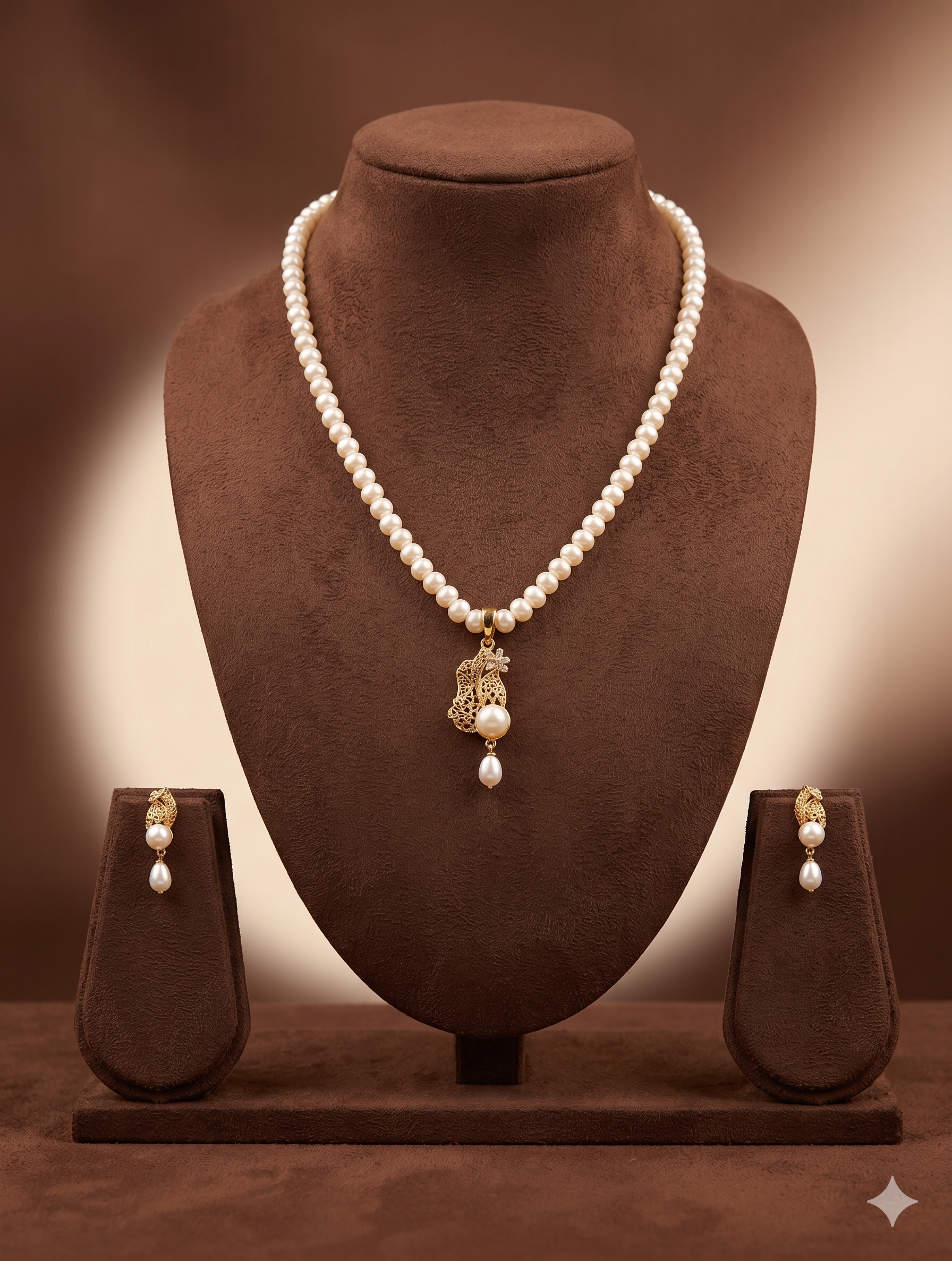 Classic Dew Freshwater Pearl Pendant Set