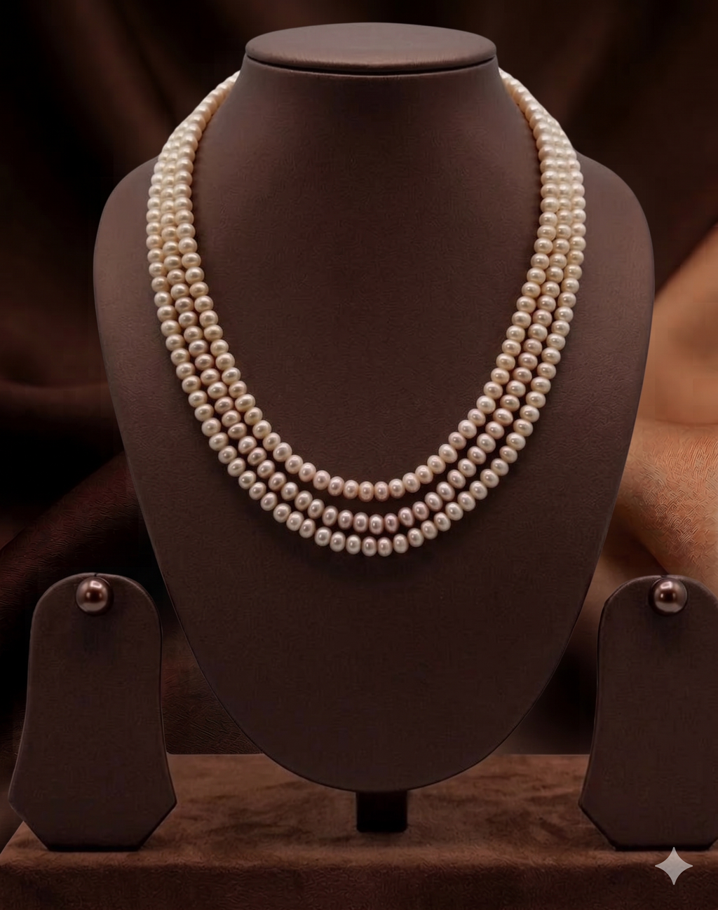 Royal Grace Triple-Strand Pearls Necklace