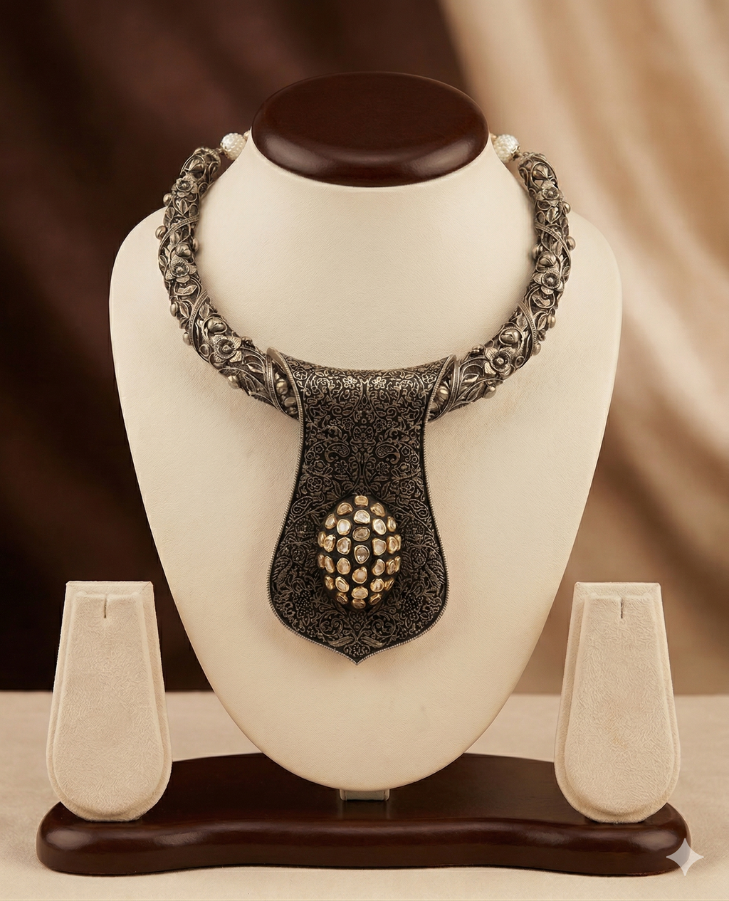Antique Dull Polish Necklace Set