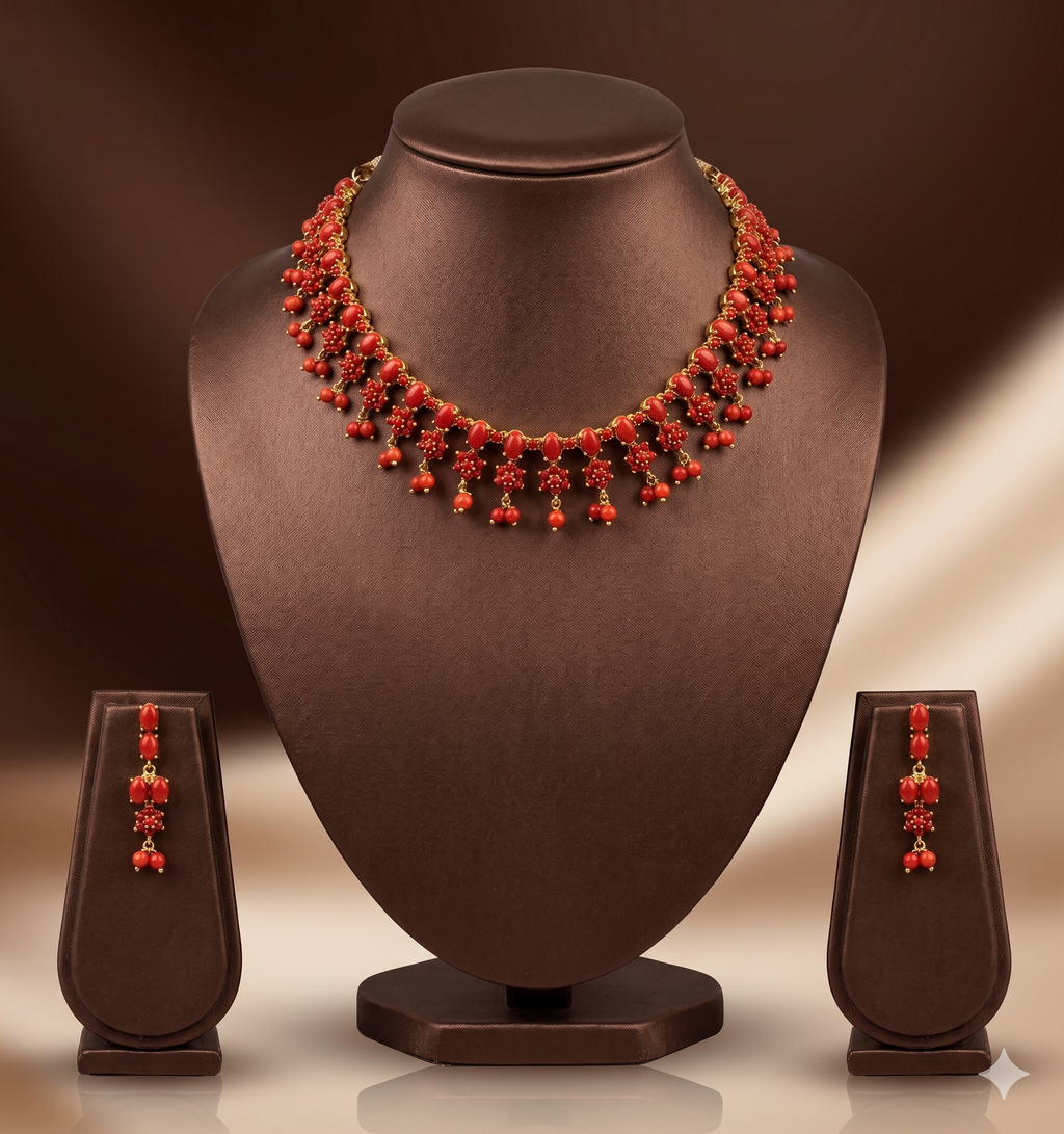 Coral Necklace Set