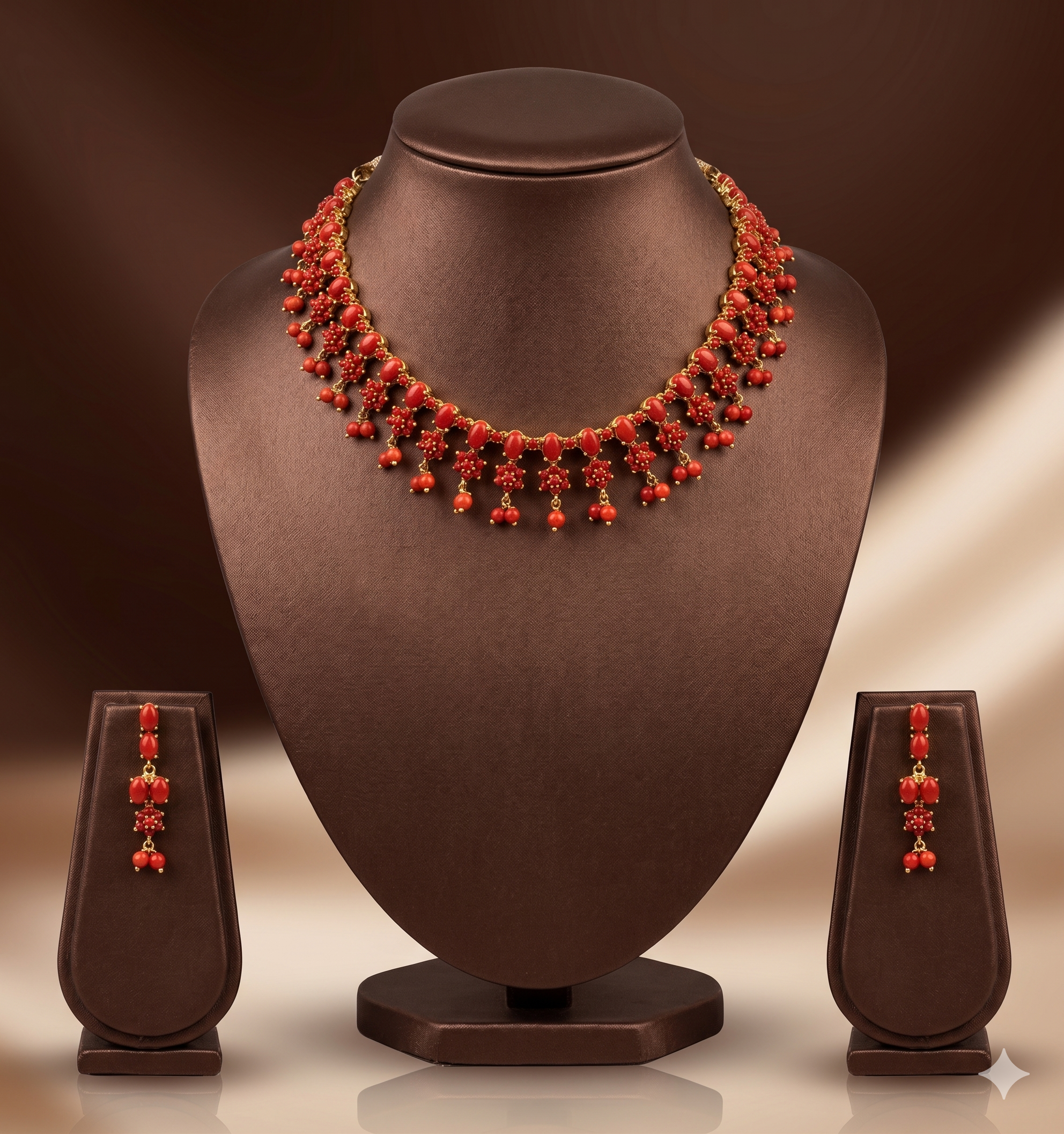 Coral Necklace Set