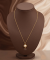 Golden Clover Pearl Pendant Chain