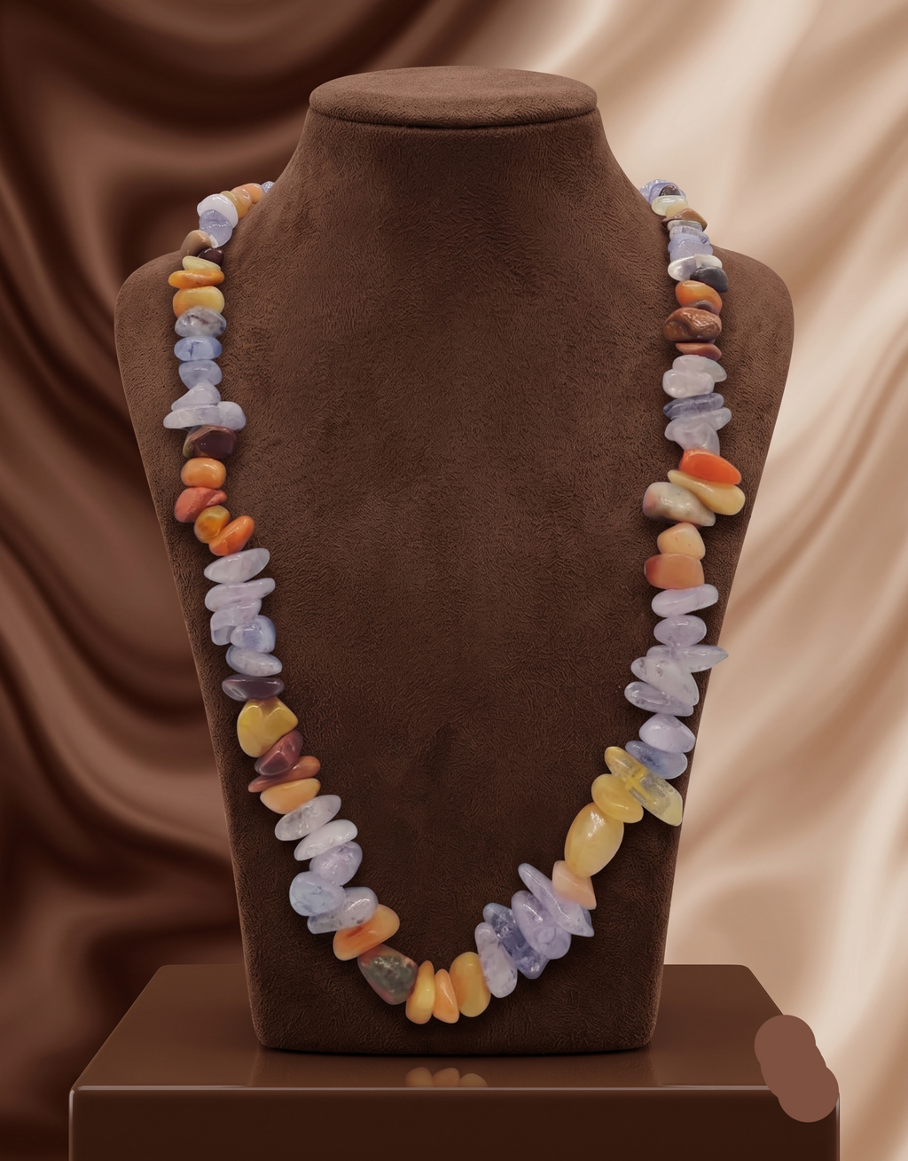 Earthstone Mosaic Chip Bead Necklace