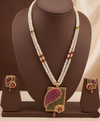 Two Line Freshwater Pearl Pendant Necklace Set