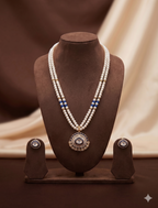 Sapphire Glow Freshwater Pearl Pendant Set
