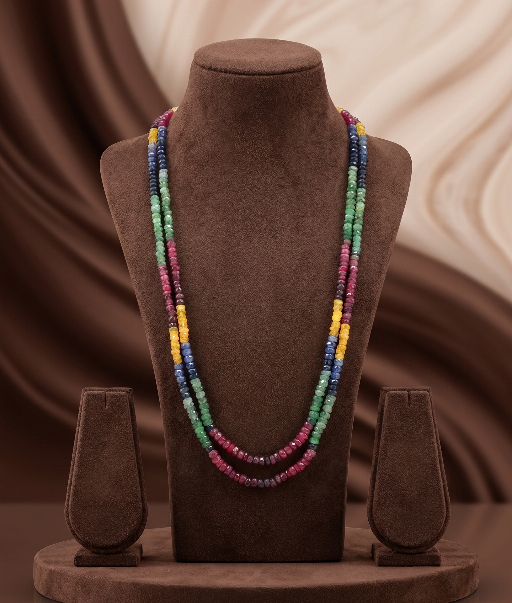 Festival Glow  Multi-Strand Color Gemstone Necklace