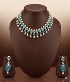 Handcrafted Natural pearl NecklaceTurquoise