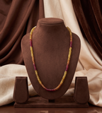 Sunset Trail,  Gradient Beaded Necklace in Warm Tones