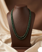 Regal Green Elegance Layered Stone Necklace