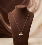 Golden Heart Pearl Pendant Chain