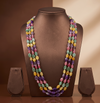 Rainbow Glow Gemstone Beaded Fancy Pendent Set