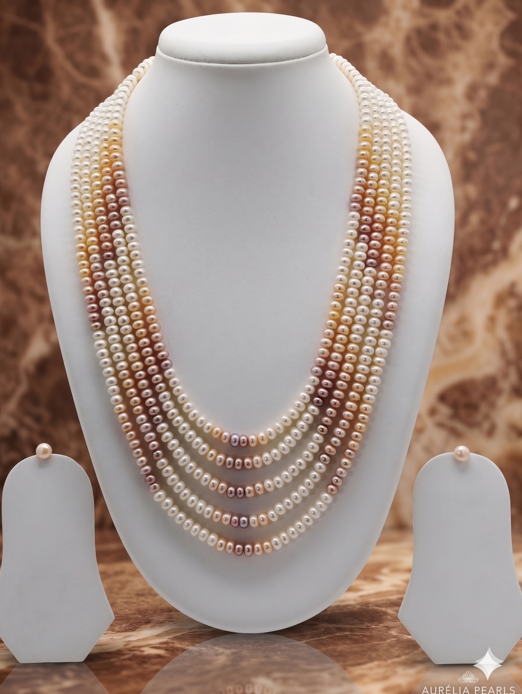 Multi-Strand Freshwater Pearl Necklace Set