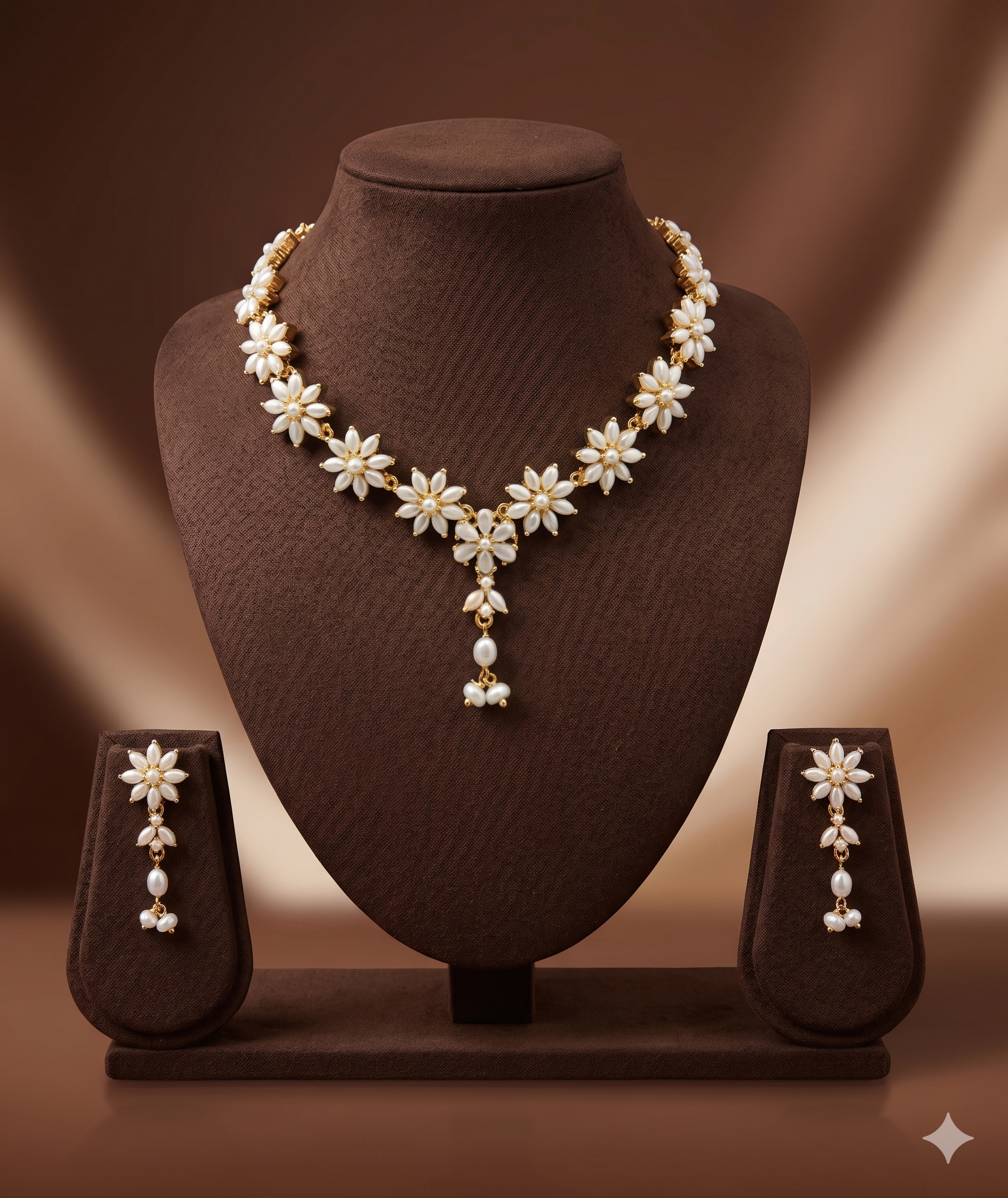 Floral Drop Necklace Set
