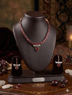 Brown CZ Stone Necklace Set