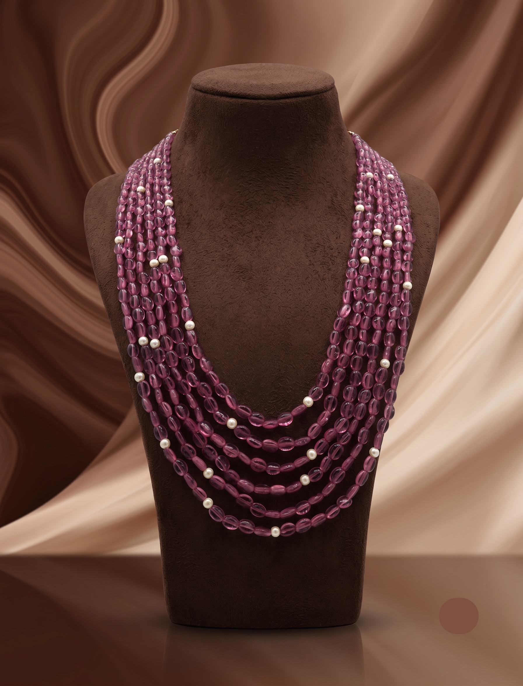 Rose Wine Luxe Layered Necklace
