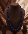 Twilight Loop,  Single-Strand Faceted Blue Bead Necklace