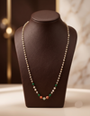 Freshwater Pearl Taar Mala with Color Bead Cluster