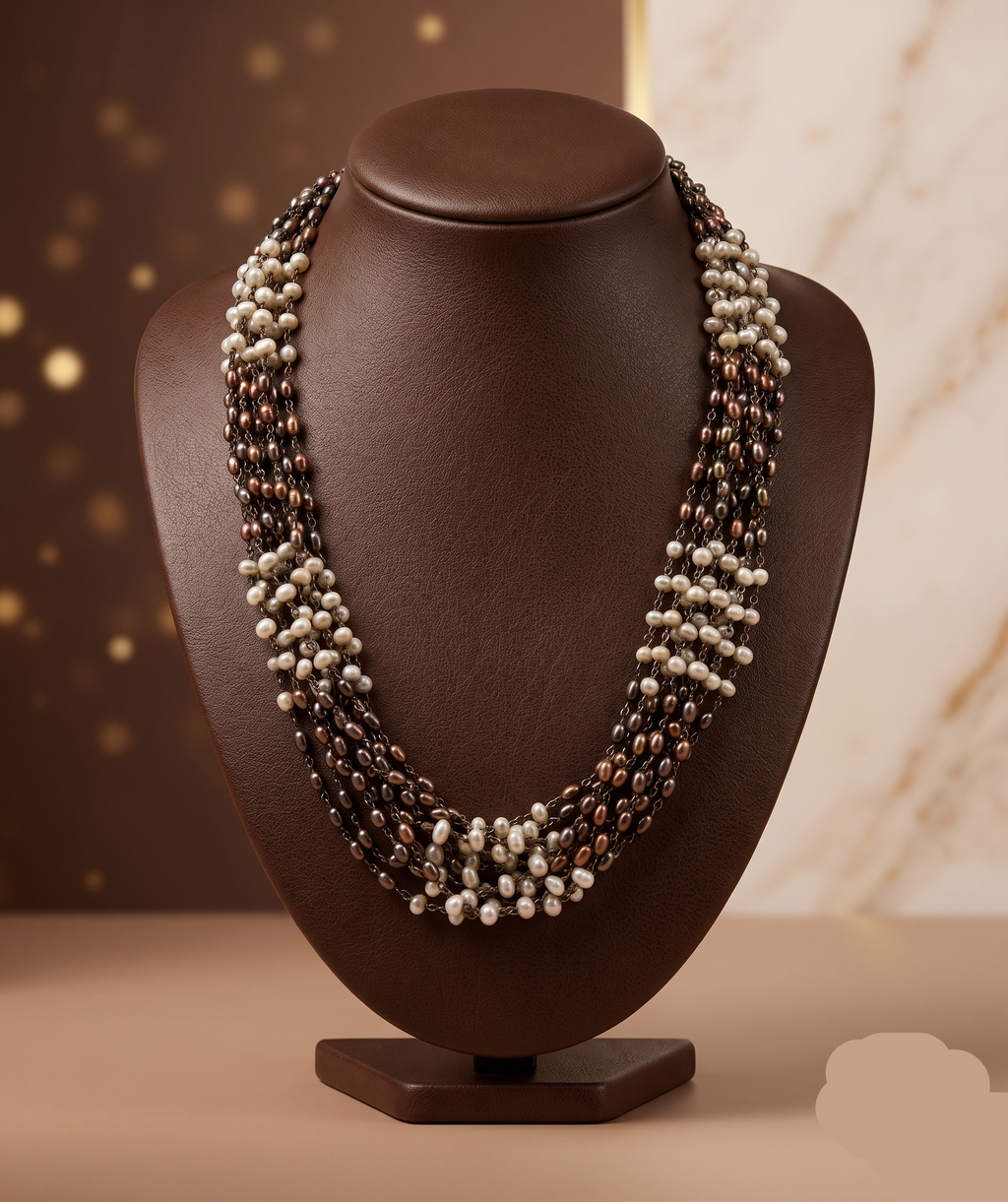 Multi-Strand Colored Freshwater Pearl Taar Mala