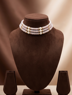 Blush Grace Freshwater Pearl 3 Line Choker
