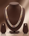 Two-Strand Freshwater Pearl Necklace & Earrings Set