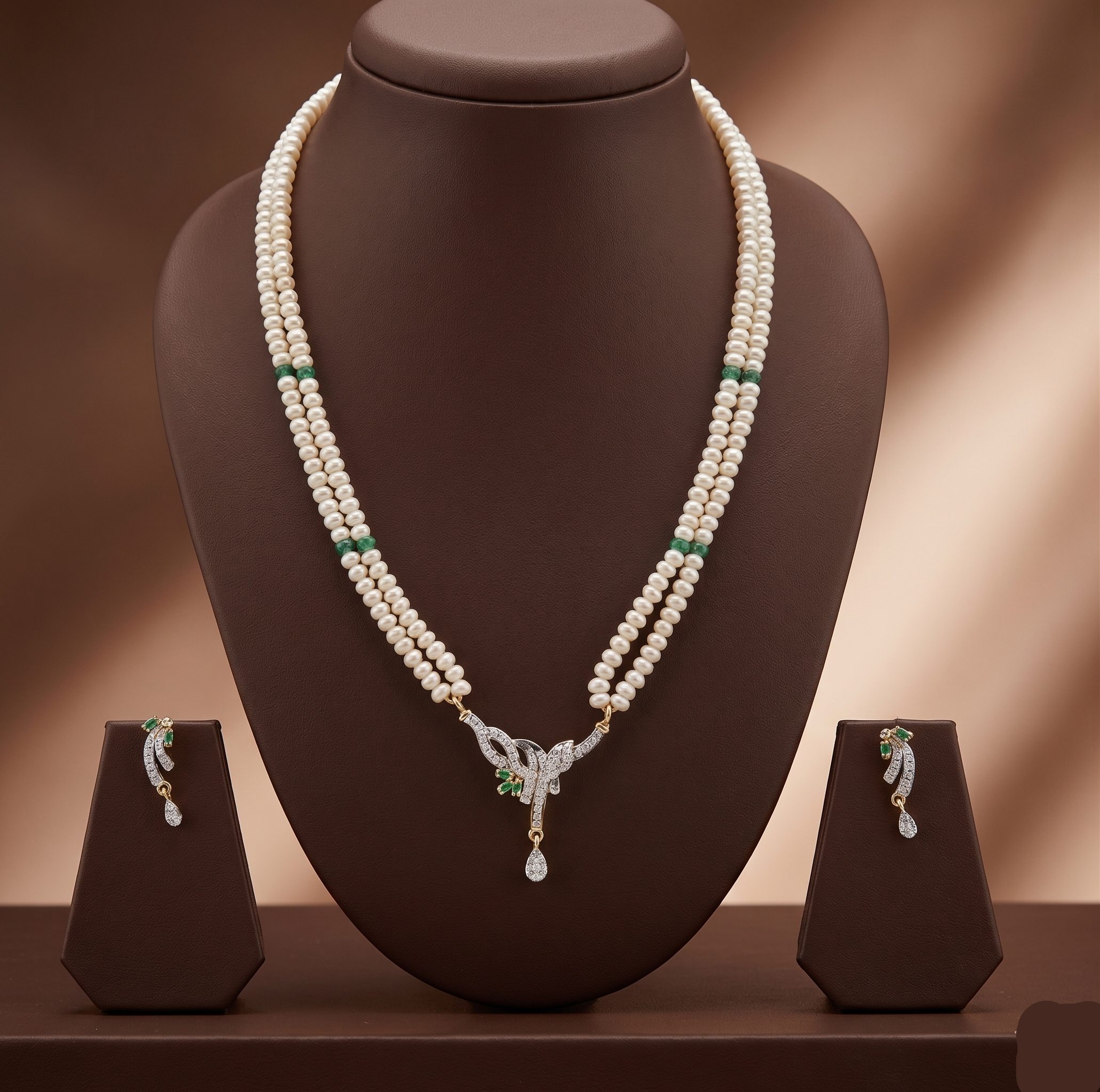 Garden Grace Pearls Pendent Set