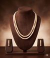 Two-Strand Freshwater White Pearl Necklace Set