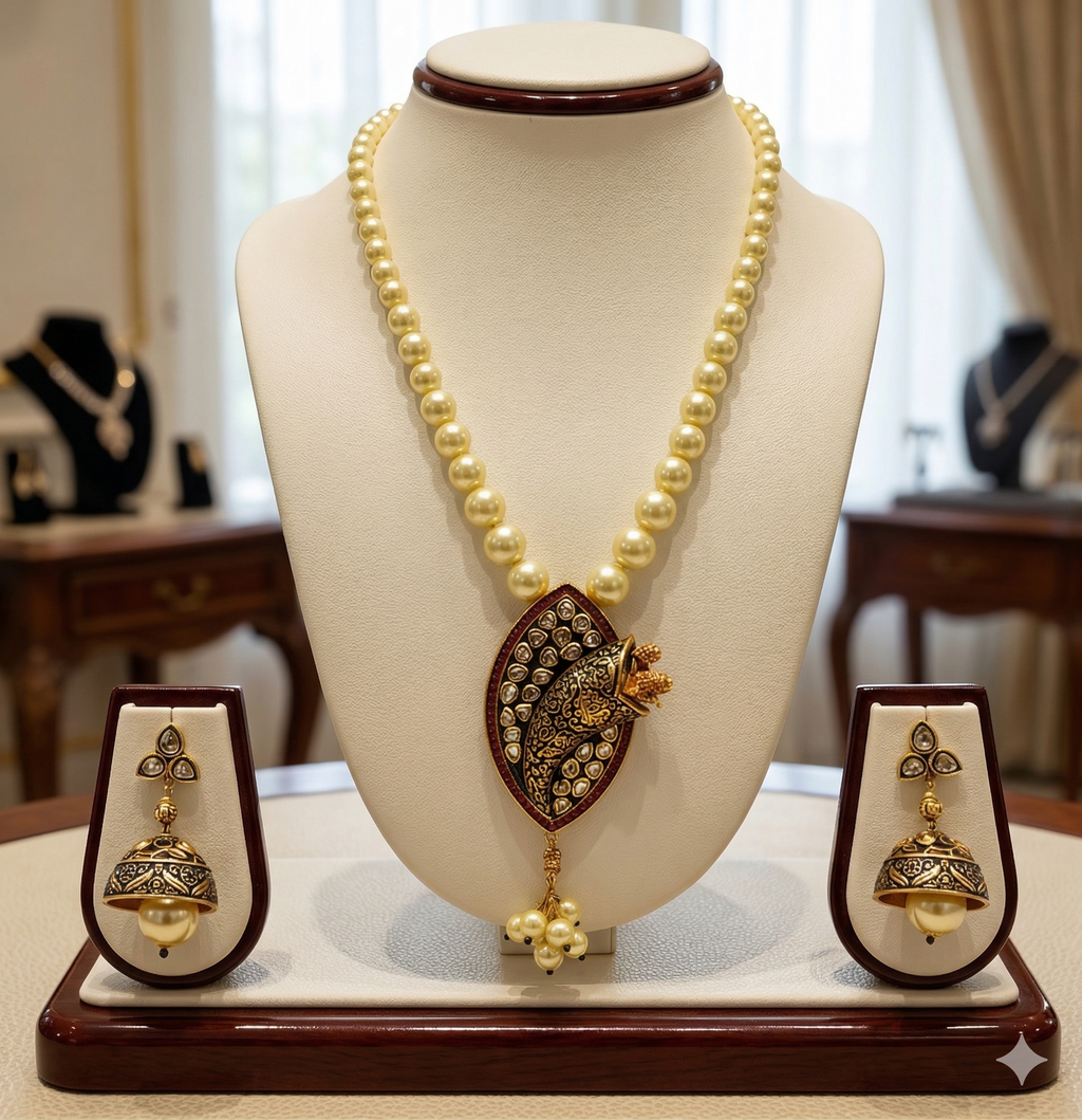 Nature�s Majesty Pearl Fancy Pendent Set