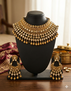 Fancy Necklace Set With Gold Polish