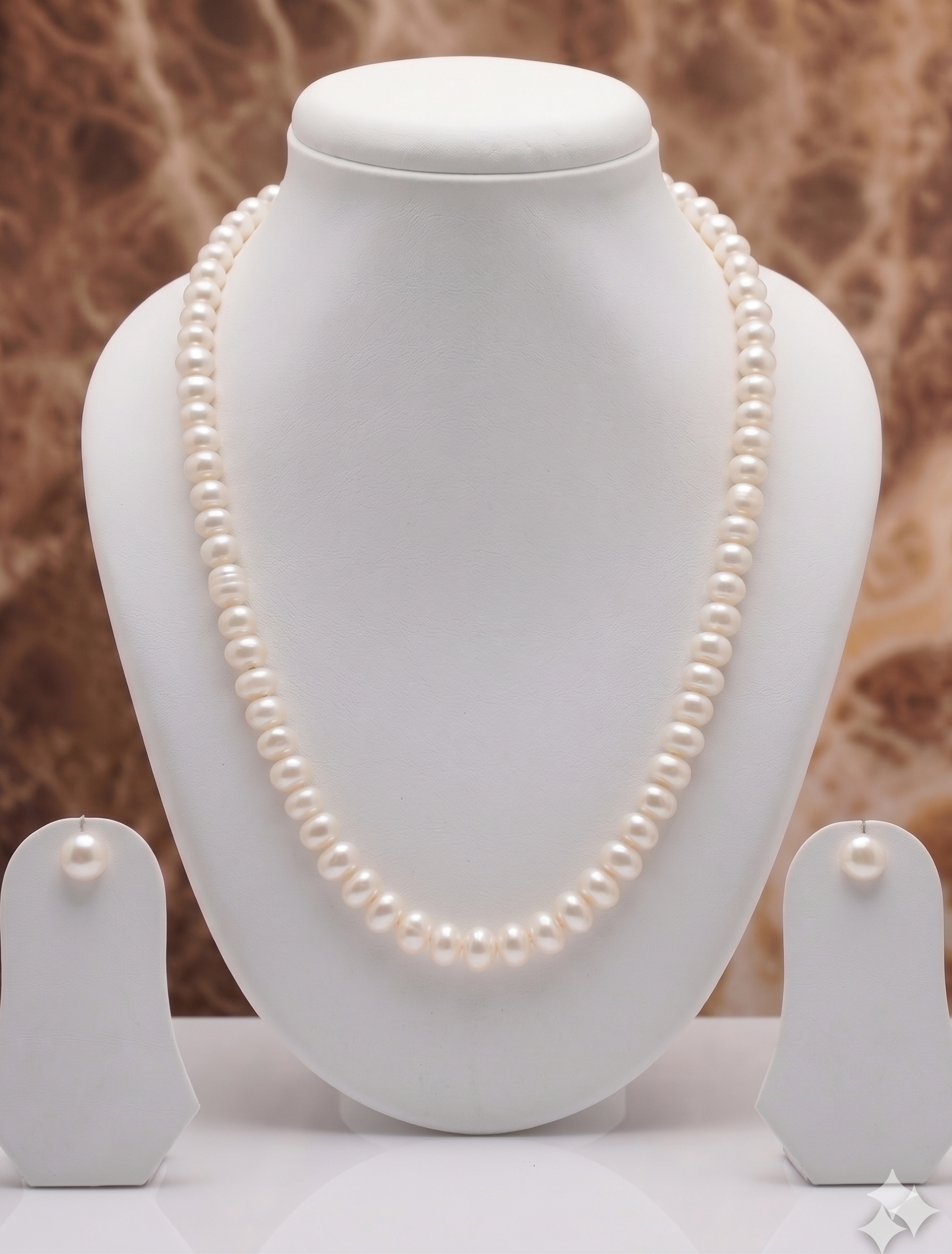 Single-Strand Freshwater Pearl Necklace Set