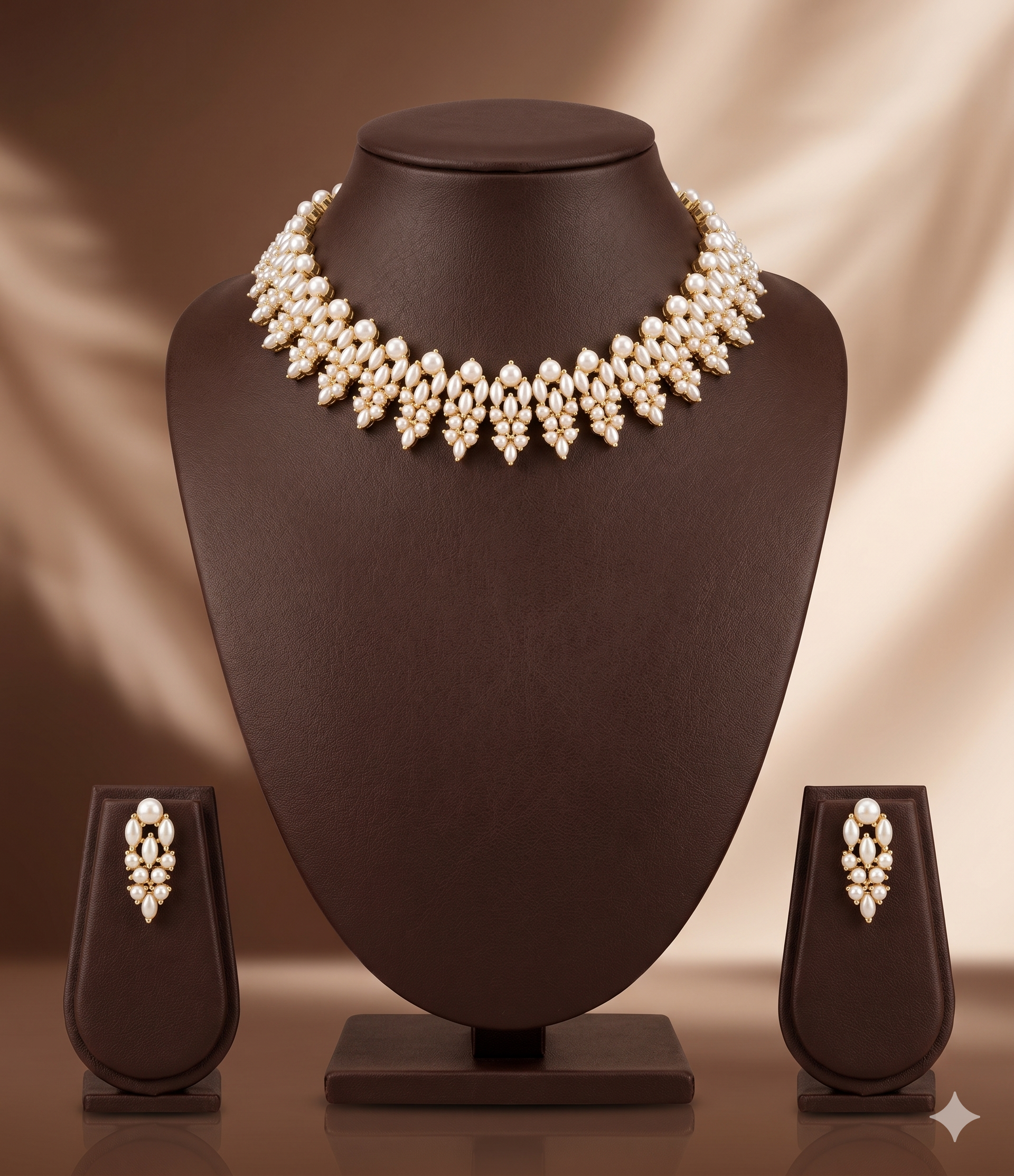 Handcrafted Natural pearl Necklace SKU : JNS9104
