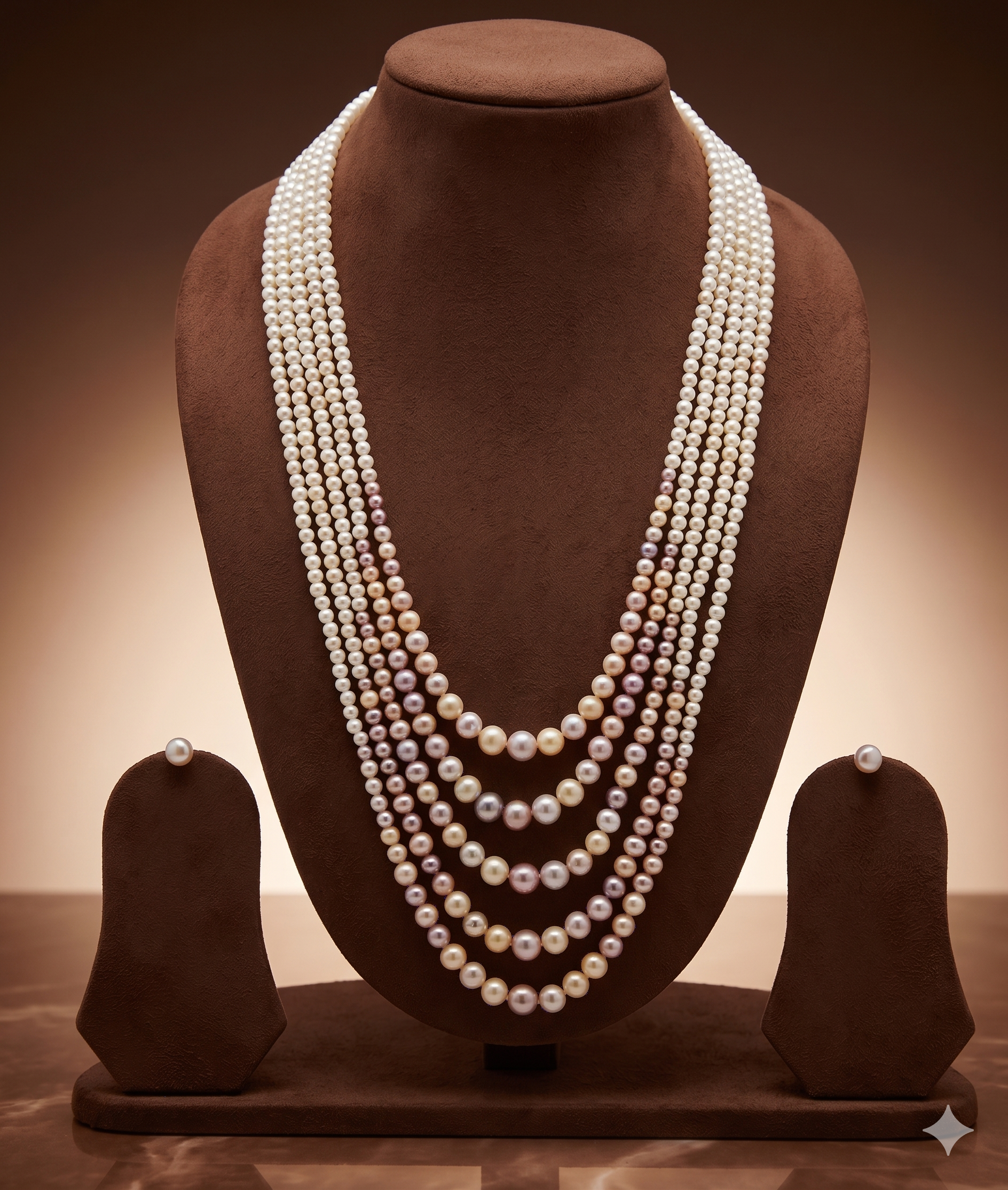 Layered Multi-Hued Freshwater Pearl Necklace Set