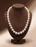 South Sea white round pearl one-line mala