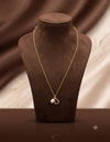 Golden Heart Pearl Pendant Chain