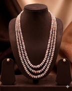 Pink Cascade Elegance Pearls Necklace
