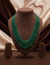 Regal CascadE,  Graduated Emerald Beaded Multi-Strand Necklace