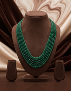 Regal CascadE,  Graduated Emerald Beaded Multi-Strand Necklace