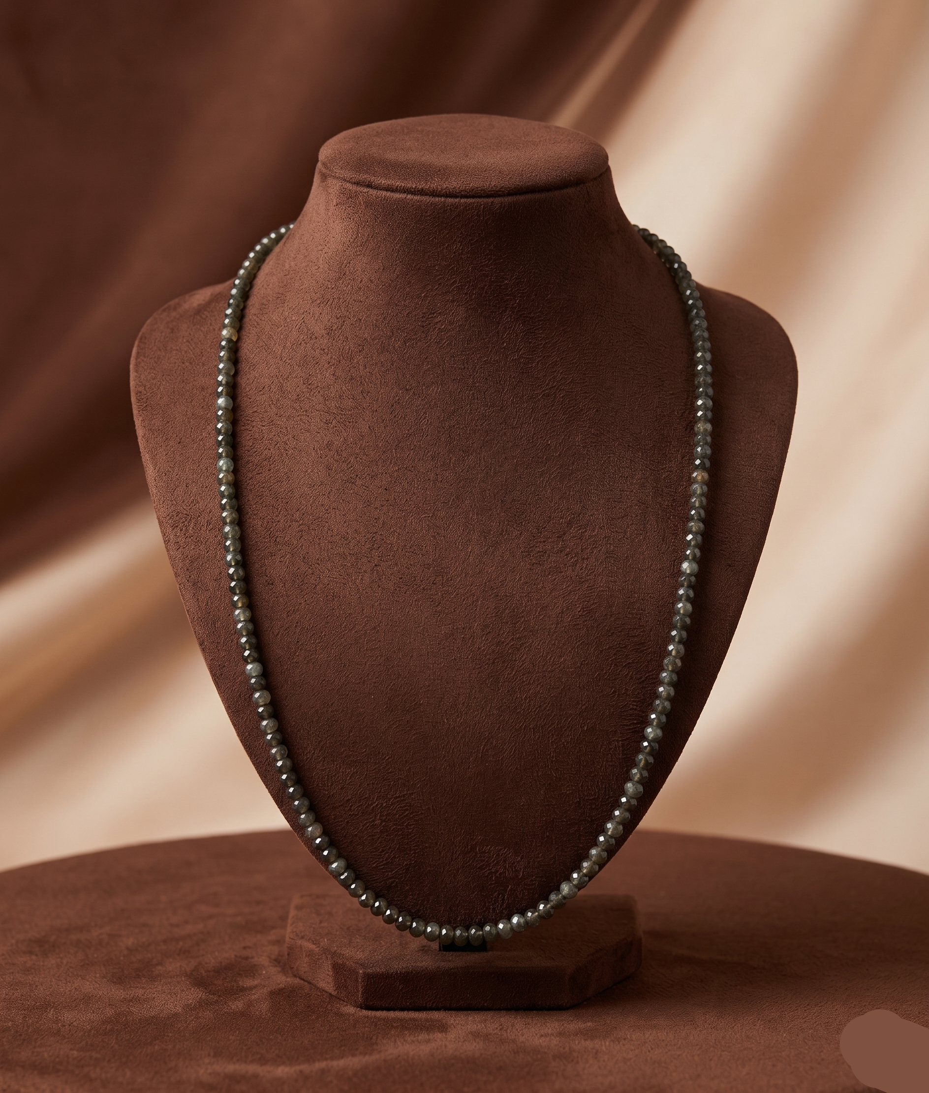Classic Emerald Bead Strand Stone Necklace
