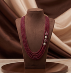 Royal Ruby Cascade with Ornate Embellishments
