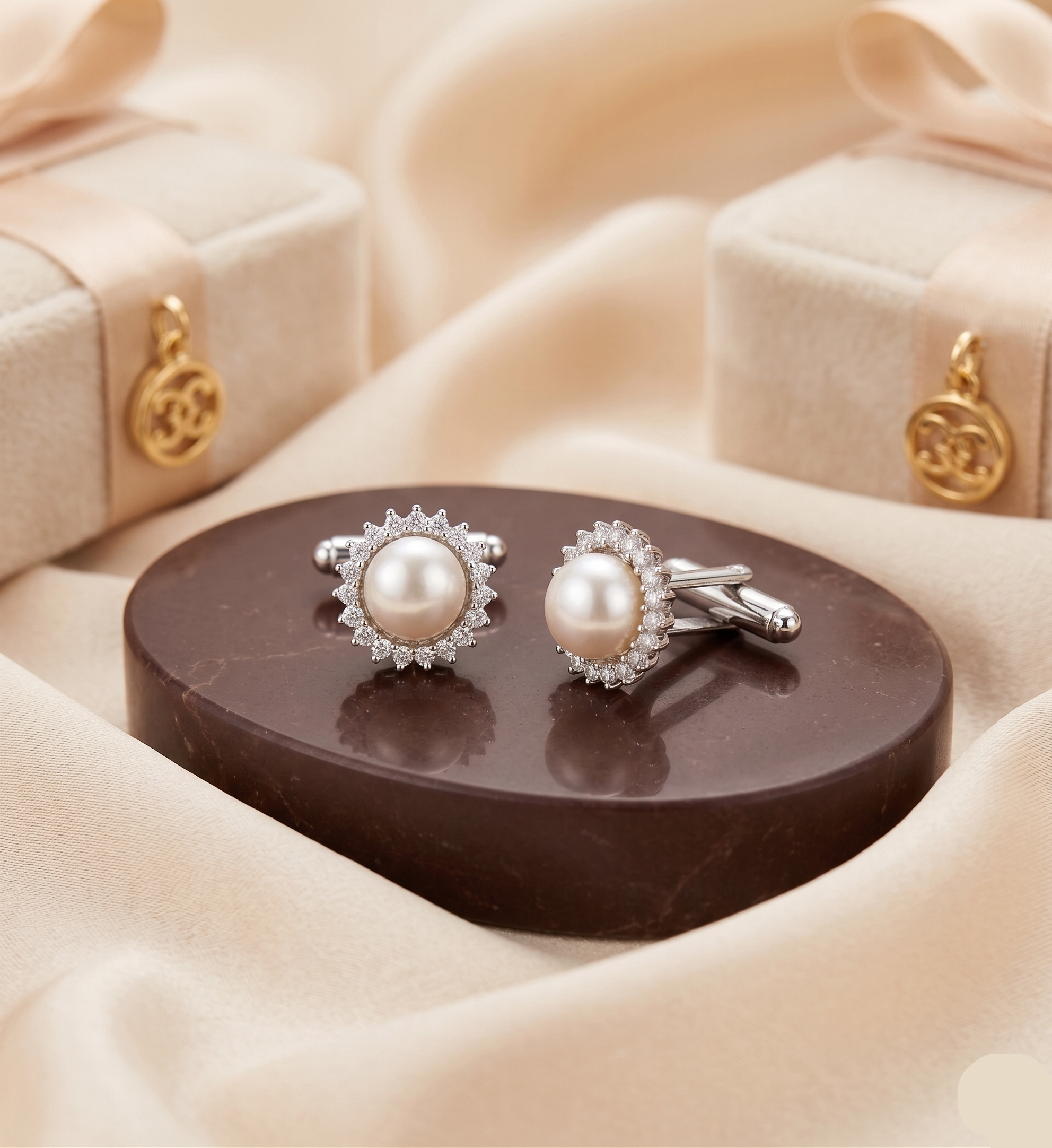 Sunburst Pearl Cufflinks