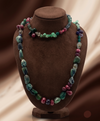 Garden Bloom � Multi-Strand Gemstone Necklace with Floral Accents Stone Necklace