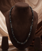 Night Halo � Faceted Black Bead Necklace