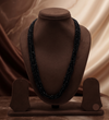 Midnight Whisper Layered Black Beaded Stone Necklace