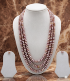 Pink Cascade Elegance Pearls Necklace