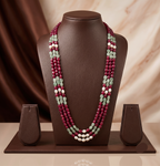 Vibrant Tradition Pearl Bead  Fancy Pendent Set