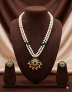 Emerald Heritage Freshwater Pearl Pendant Set