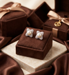 Luxury Four-Pointed Star Pearl and Crystal Pavé Cufflinks