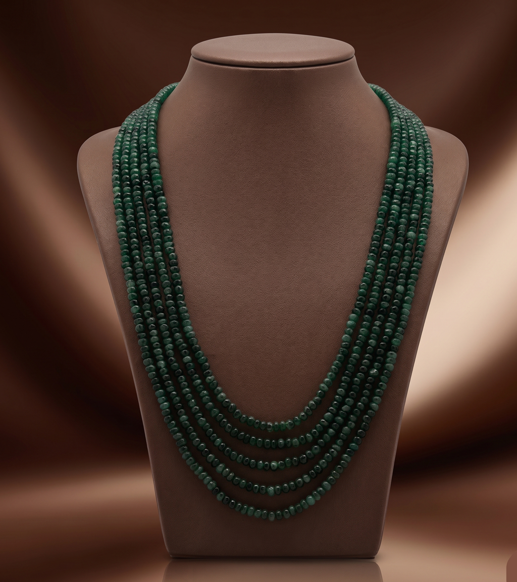 Forest Twilight Layered Beaded Stone Necklace