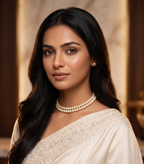 Silver Grace Freshwater Pearl 2 Line Choker
